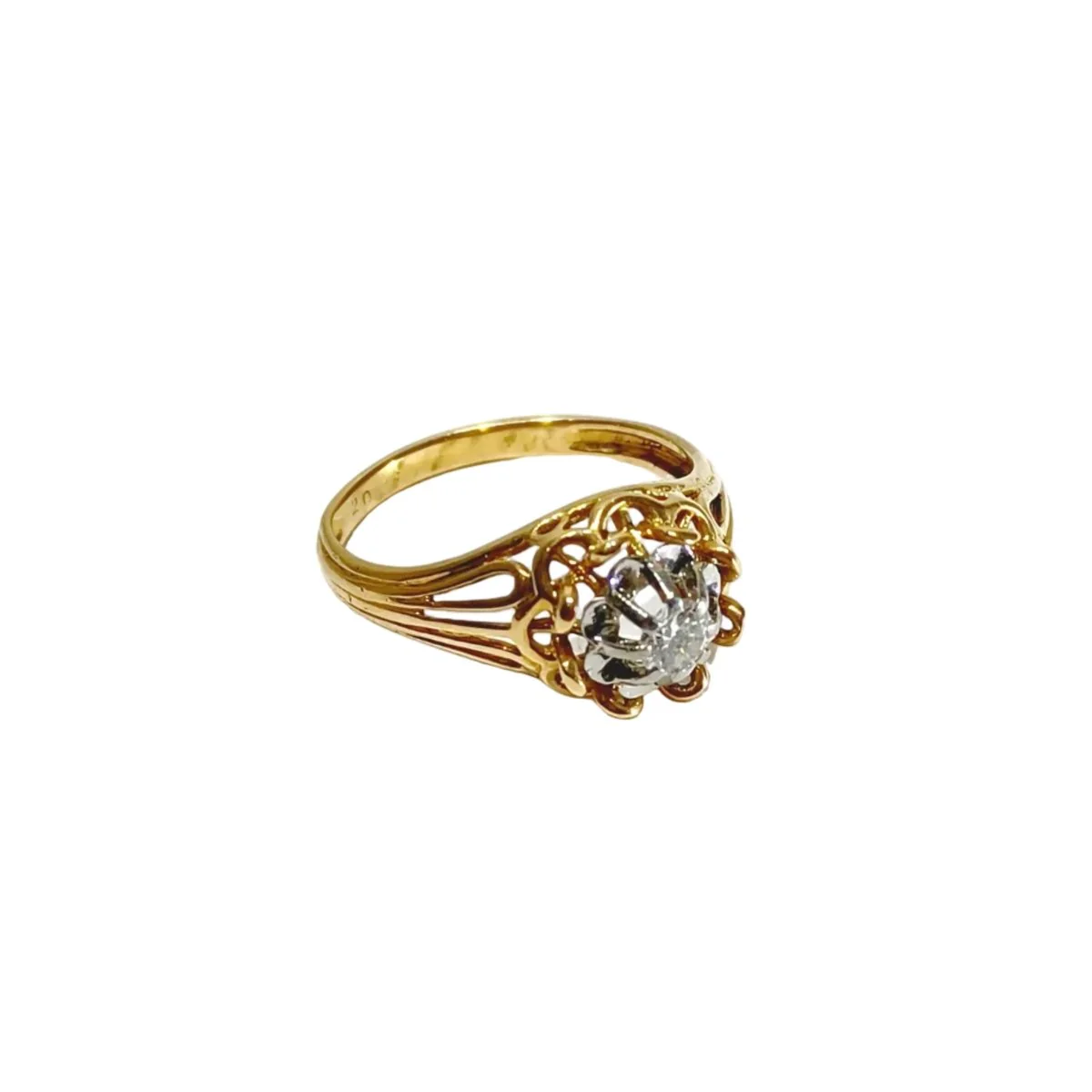 Bague en or rose et diamants - Image 7