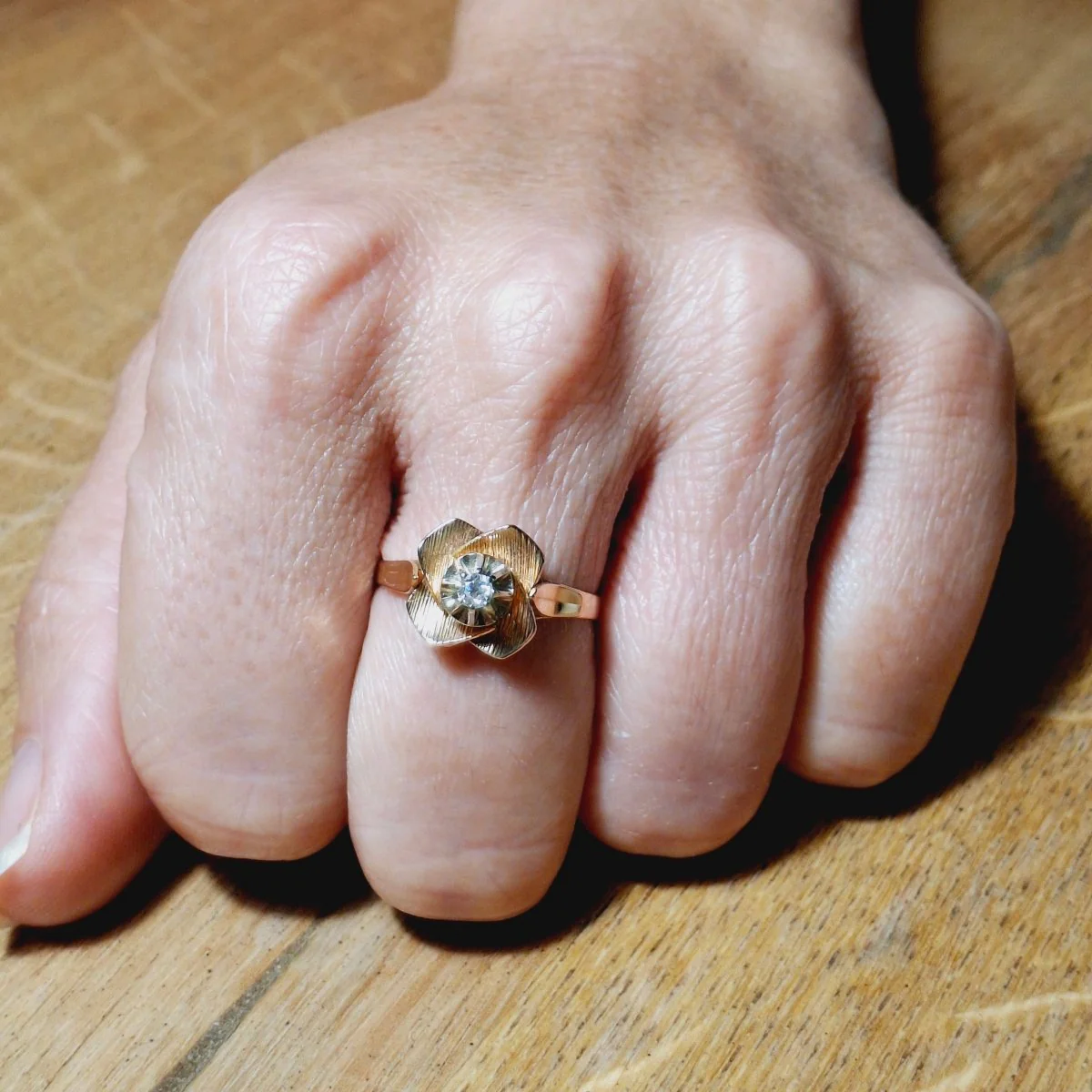 Bague en or rose et diamants - Image 13