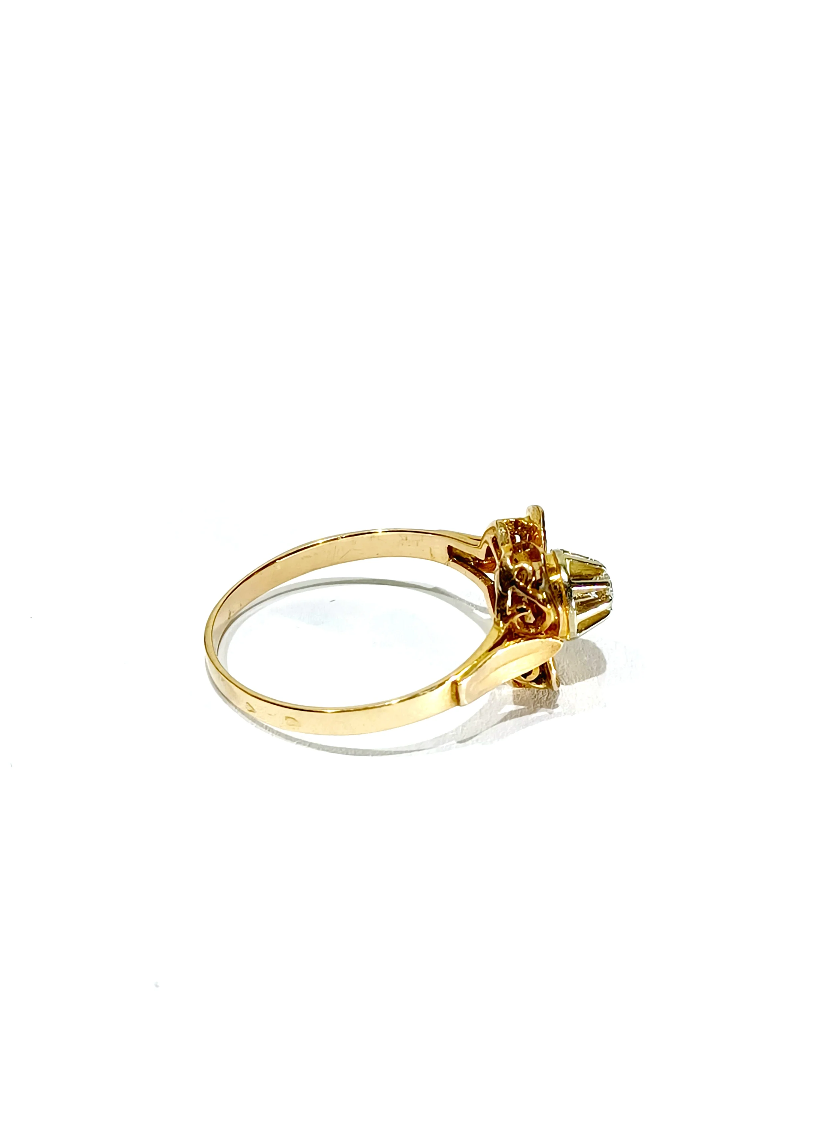 Bague en or rose et diamants - Image 4