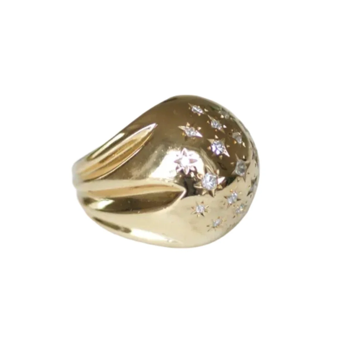 Bague Dôme en or rose et diamants - Image 5