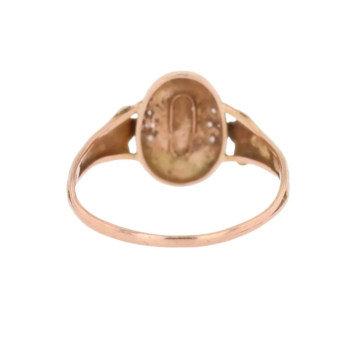Bague en or rose et perles - Image 4