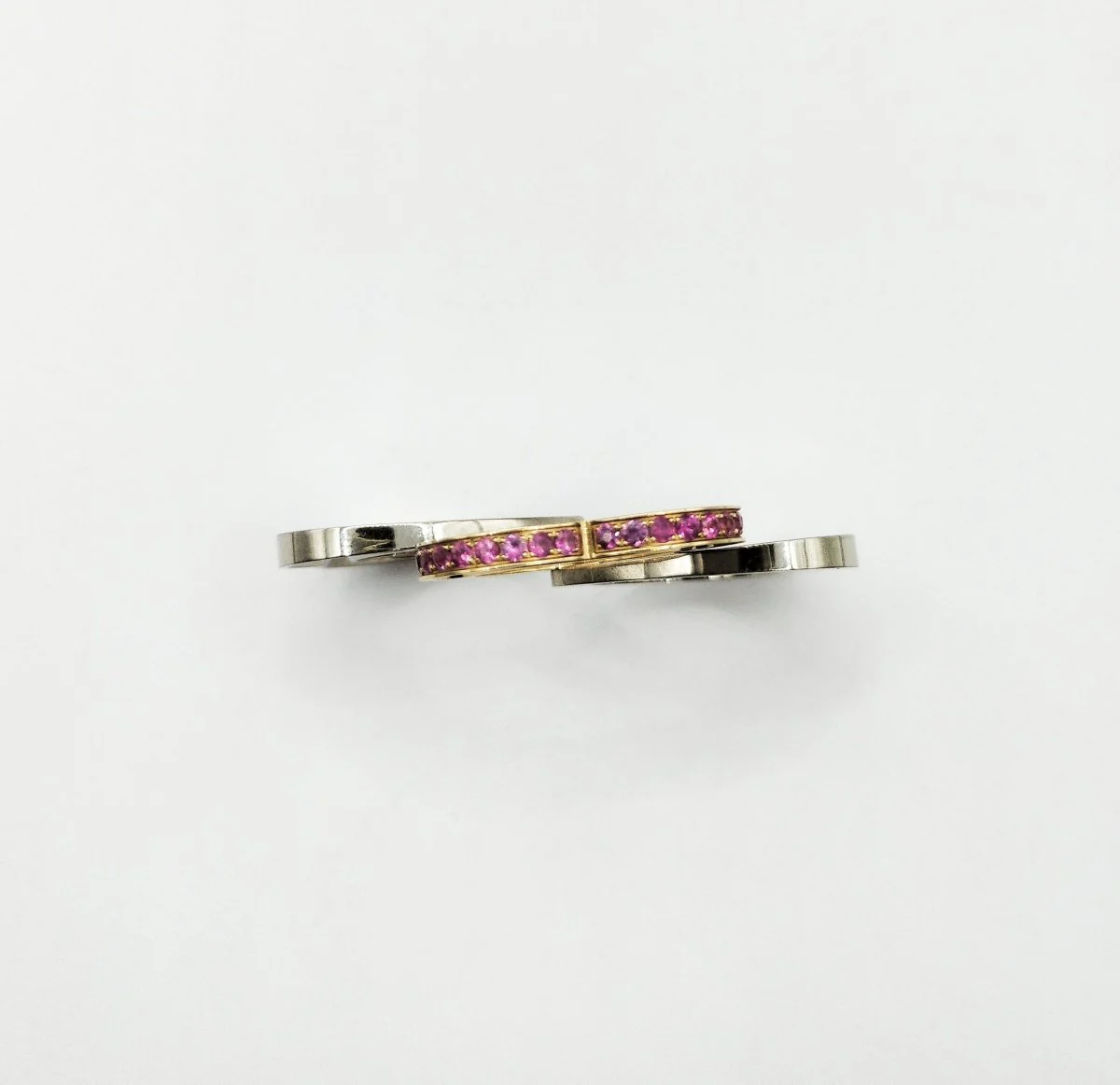 Bague triple cœur en ors de couleurs - Image 8