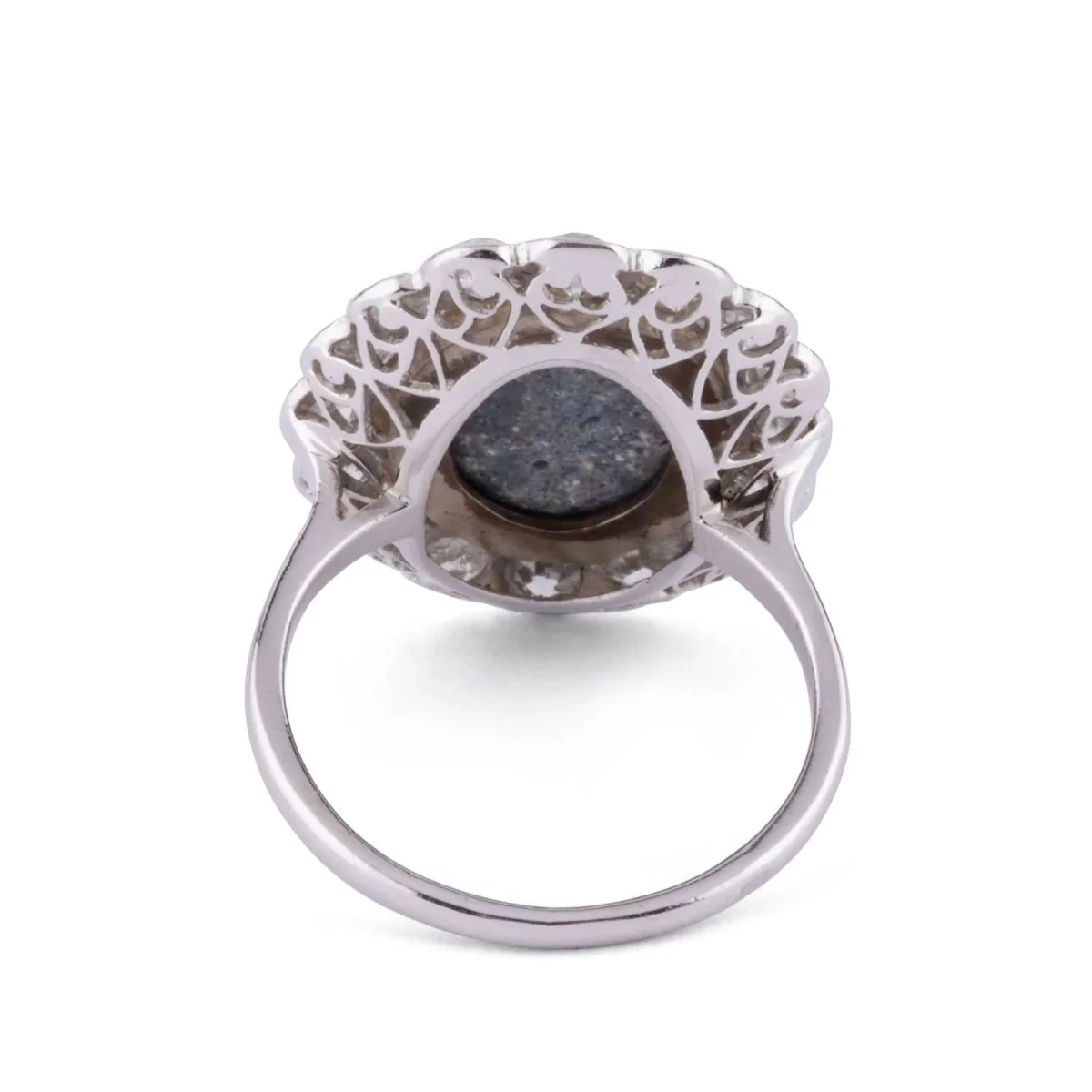 Bague en platine diamants et opale - Image 4