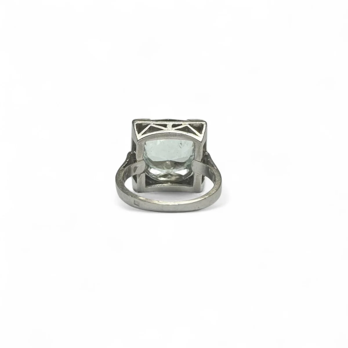 Bague en platine et aigue-marine - Image 2