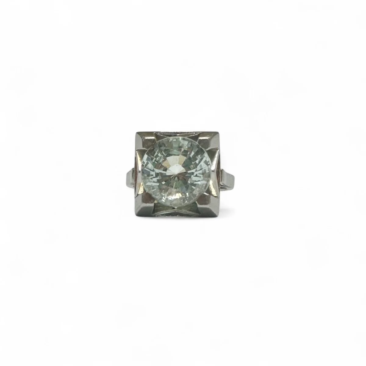 Bague en platine et aigue-marine - Image 4