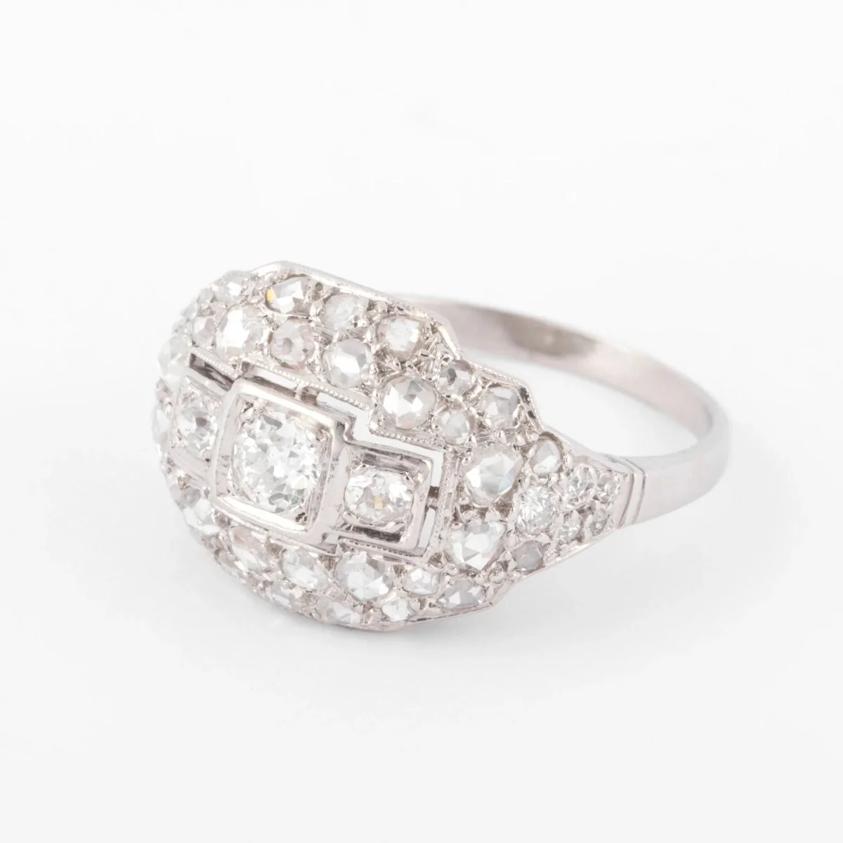 Bague en platine et diamant des années 1930 - Image 4