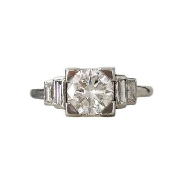 Bague en platine et diamants