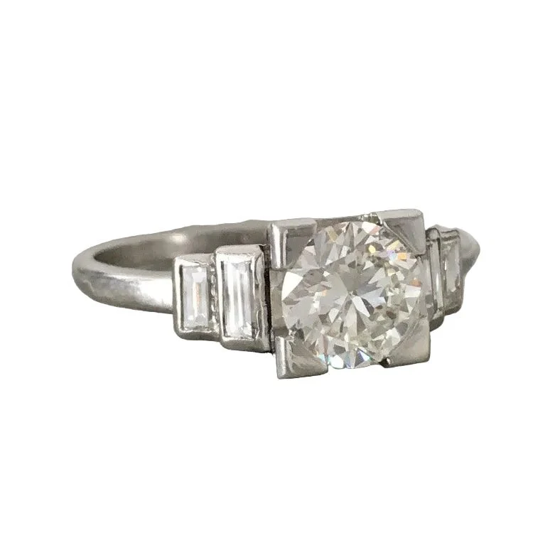 Bague en platine et diamants - Image 5