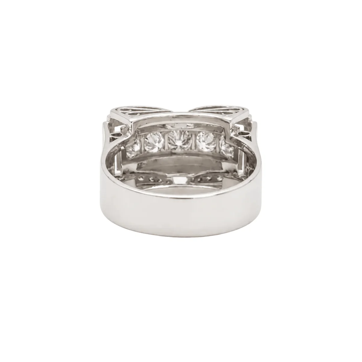 Bague Tank en platine et diamants - Image 5