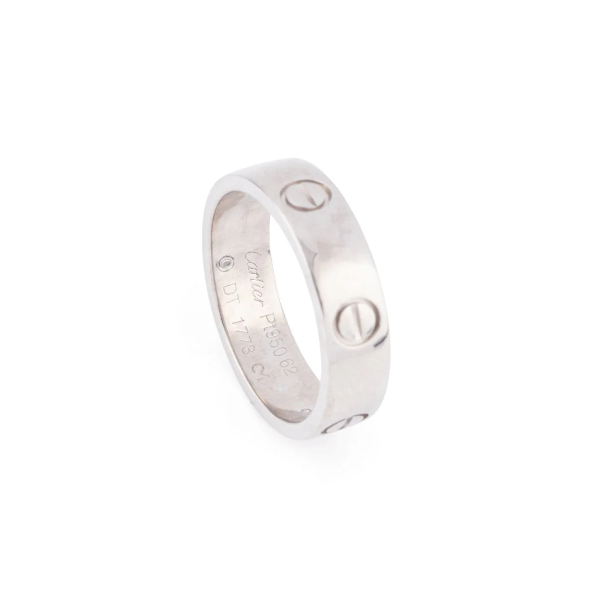 Bague Alliance CARTIER "Love" en platine - Image 3