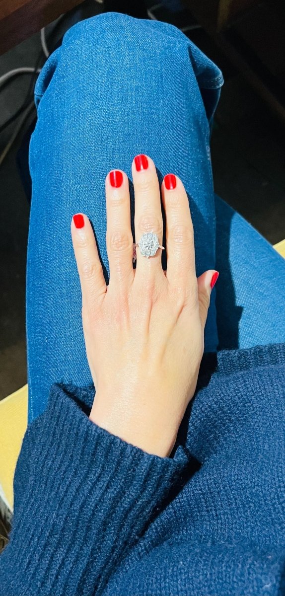 Bague en platine plate - Image 9