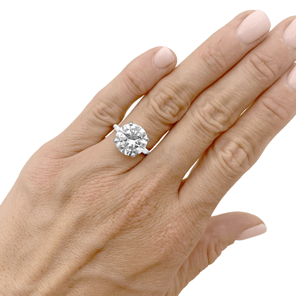 Bague Solitaire en platine et diamant - Image 2