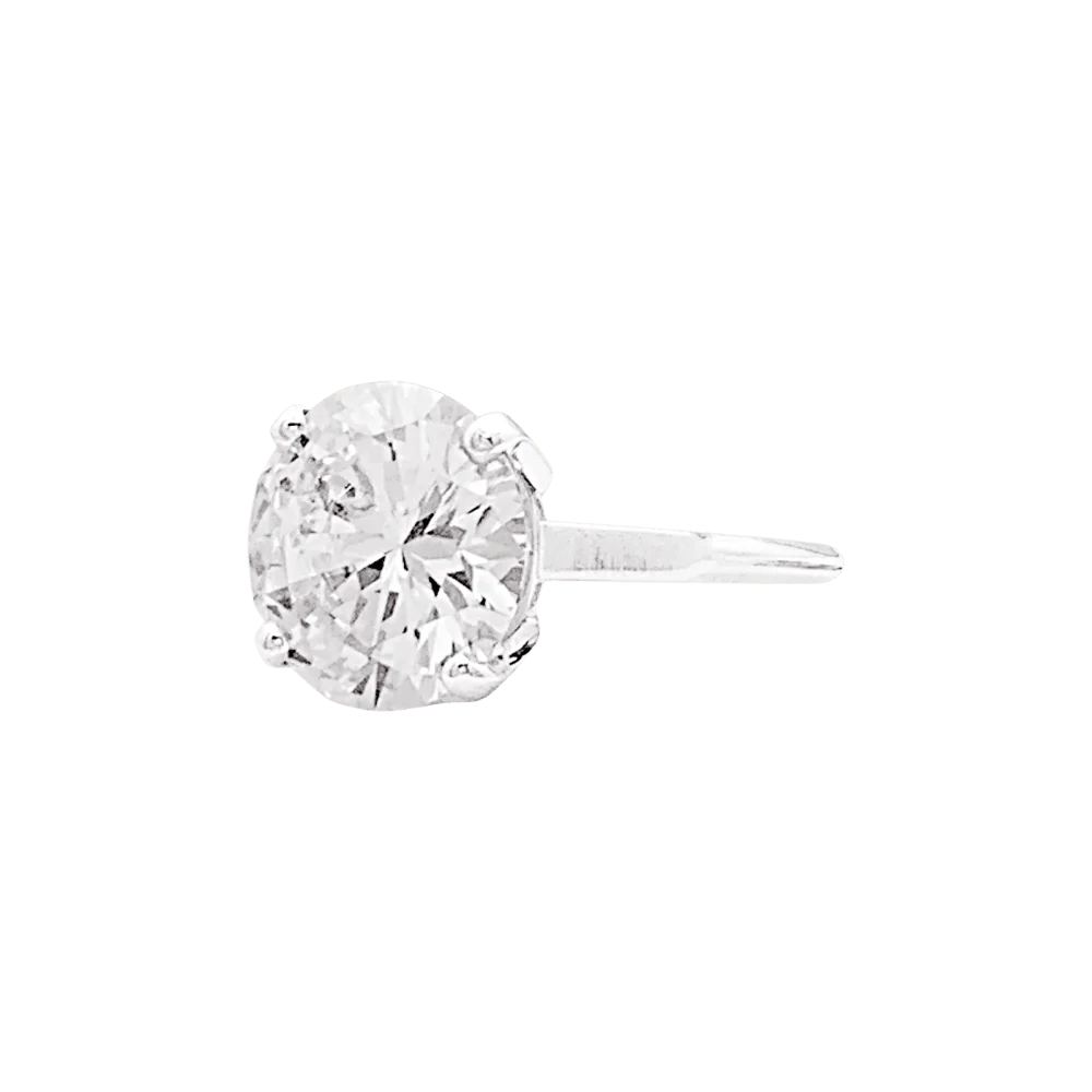 Bague Solitaire en platine et diamant - Image 3
