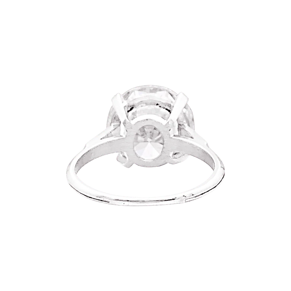 Bague Solitaire en platine et diamant - Image 4