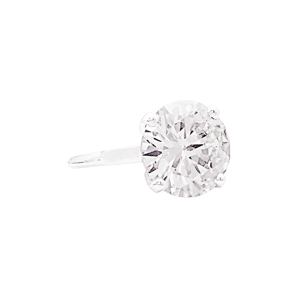 Bague Solitaire en platine et diamant - Image 5
