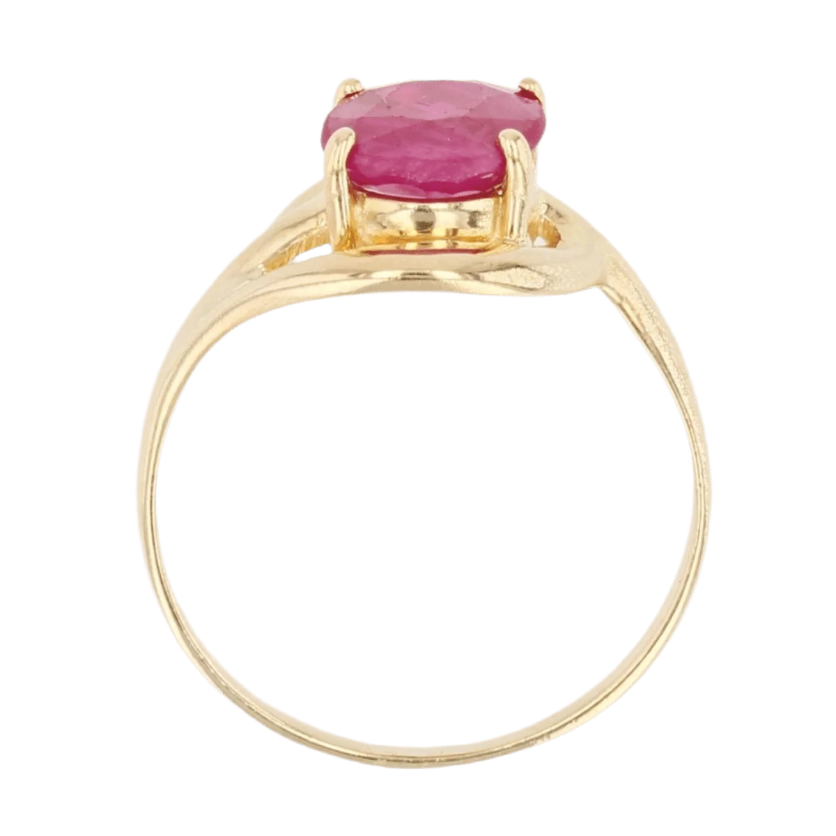 Bague Dôme en or jaune et rubis - Image 6