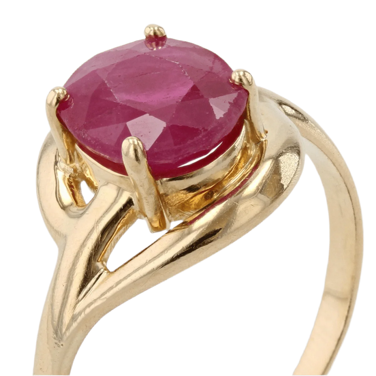 Bague Dôme en or jaune et rubis - Image 7