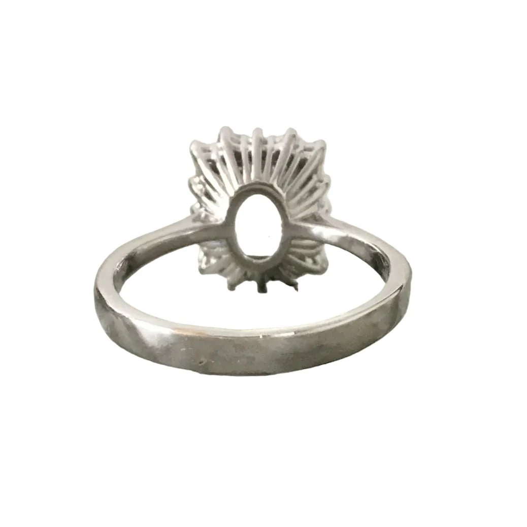 Bague Entourage en or blanc, aigue-marine et diamants - Image 12