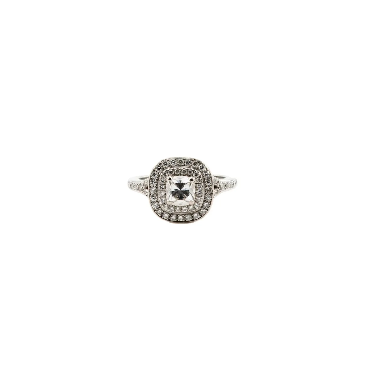 Bague Entourage en or blanc et diamants