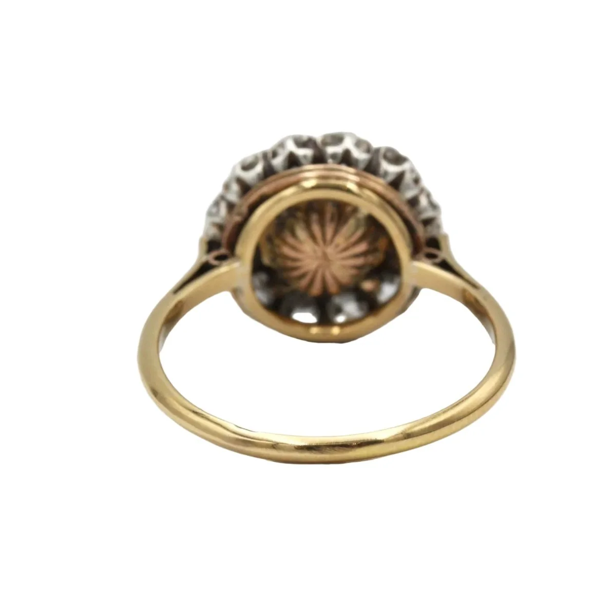 Bague Entourage en or jaune, perle et diamants - Image 5