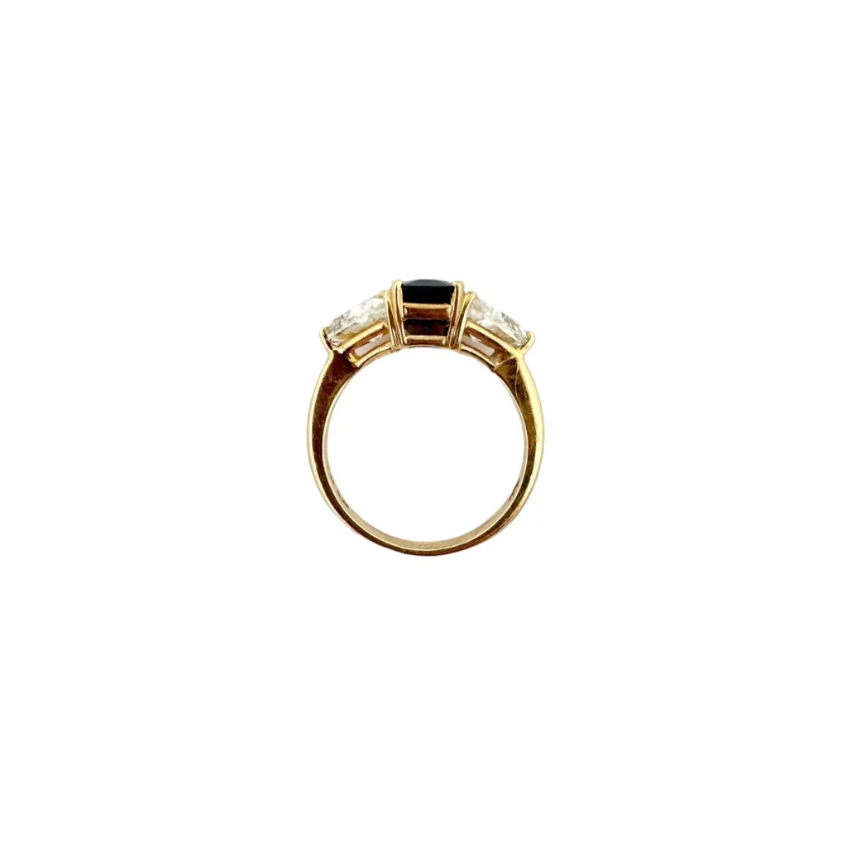 Bague en or jaune, saphir et diamants - Image 8