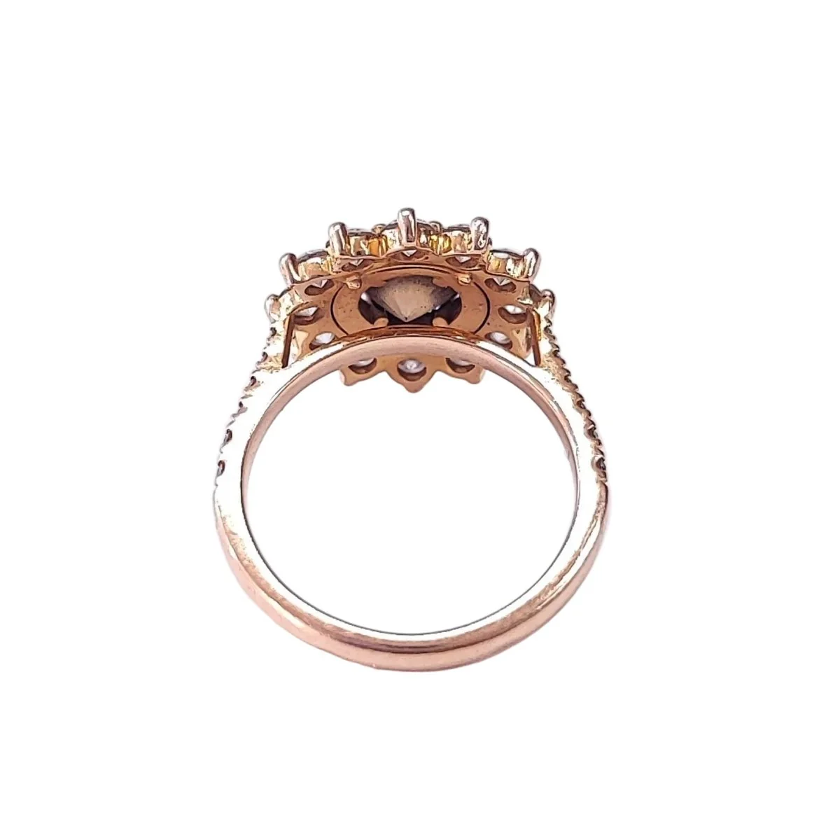 Bague Entourage GEMMYO "Lefkos" en or rose et diamants - Image 4