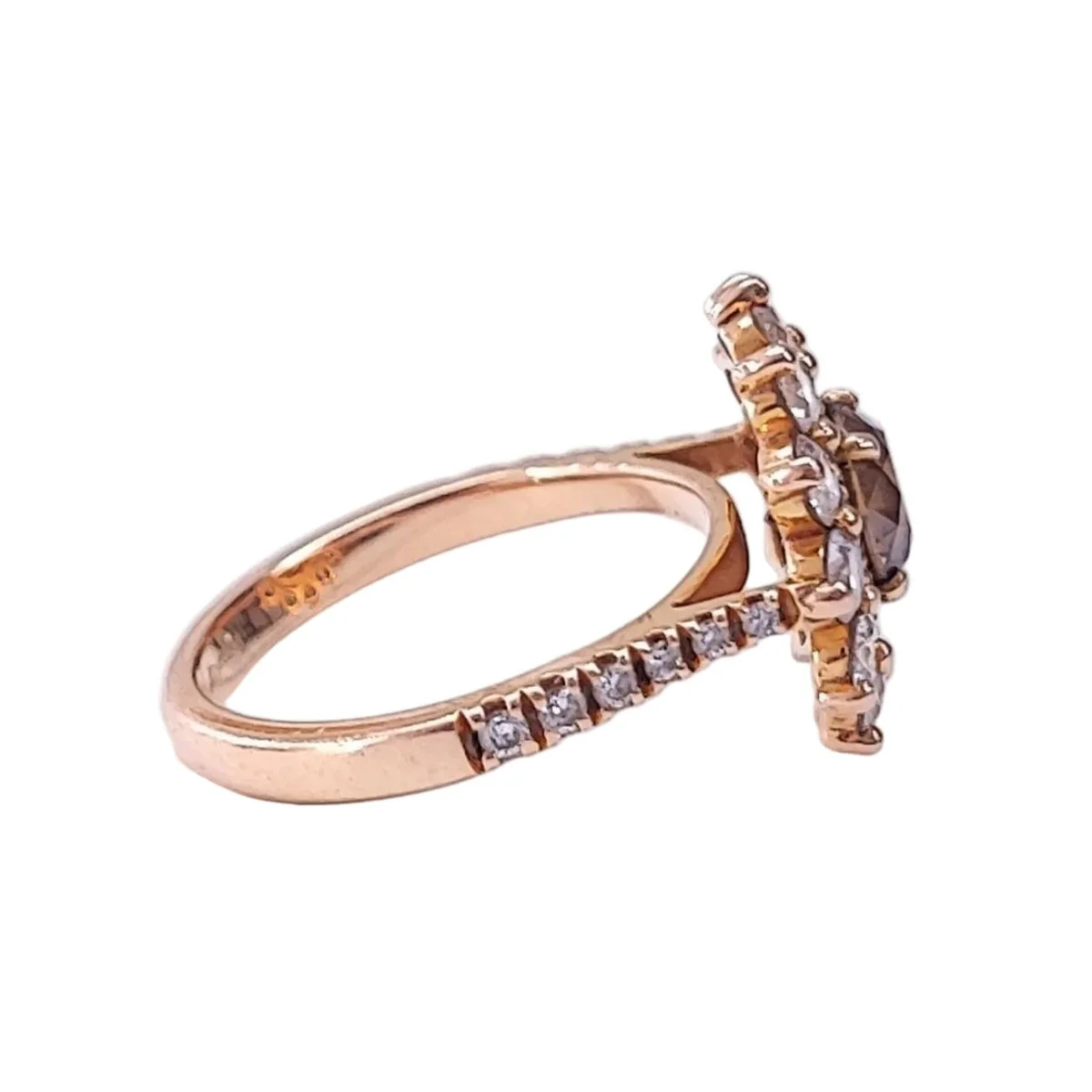 Bague Entourage GEMMYO "Lefkos" en or rose et diamants - Image 6