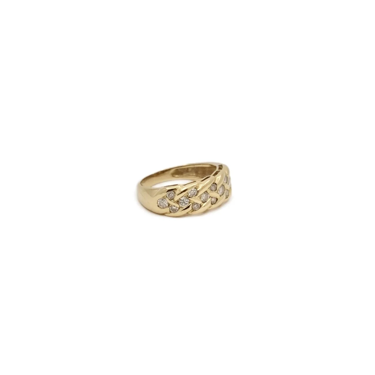 Bague épi en or jaune et diamants - Image 3