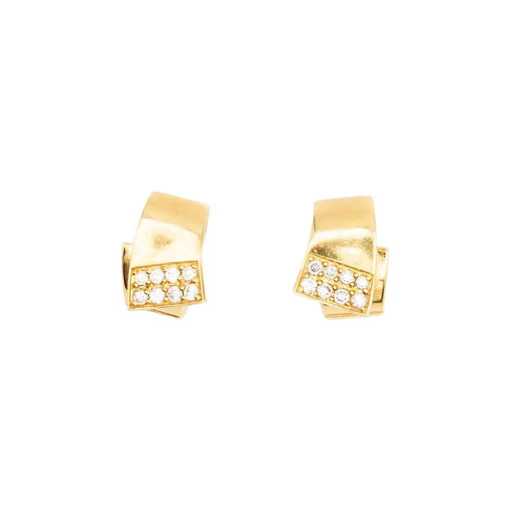 Bague et Boucles d'oreilles en or jaune et diamants - Image 3