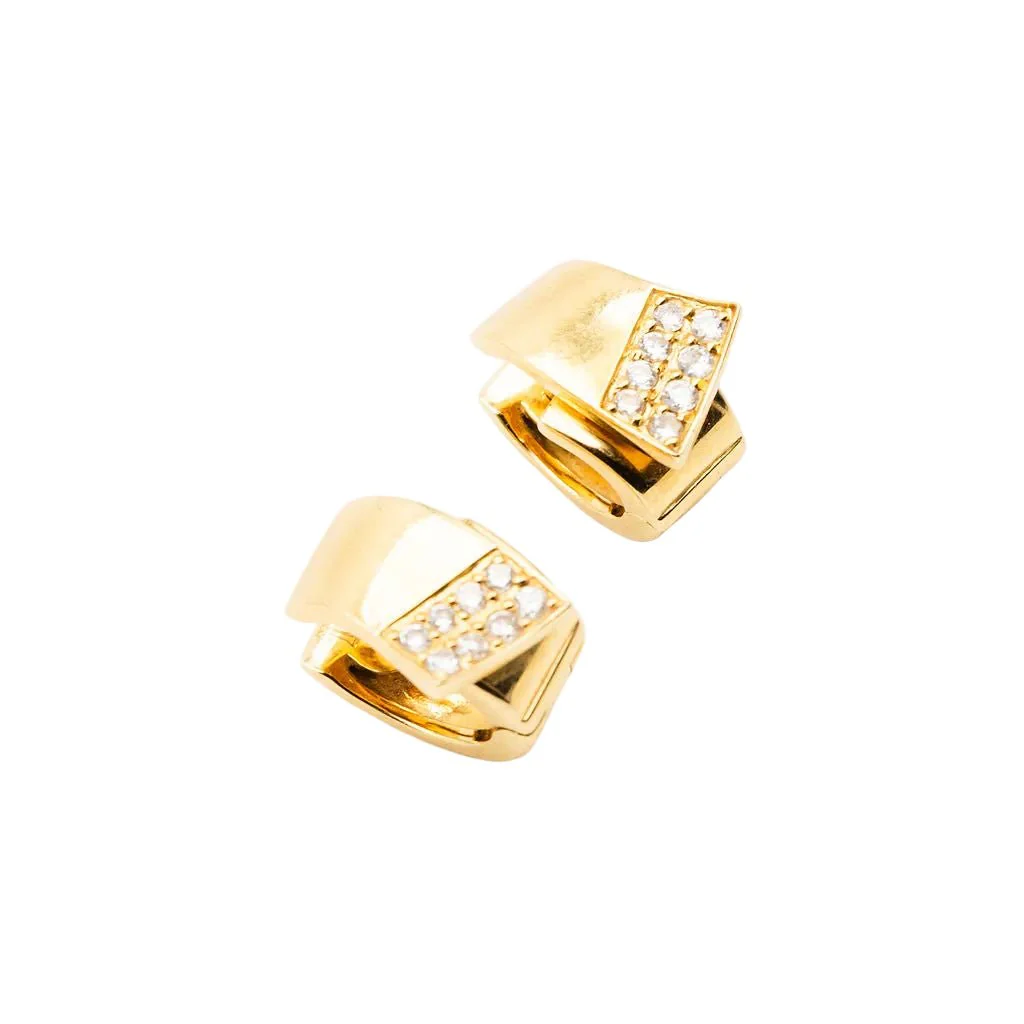 Bague et Boucles d'oreilles en or jaune et diamants - Image 4
