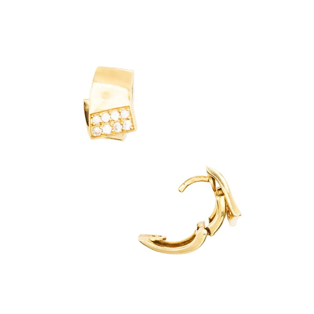 Bague et Boucles d'oreilles en or jaune et diamants - Image 5
