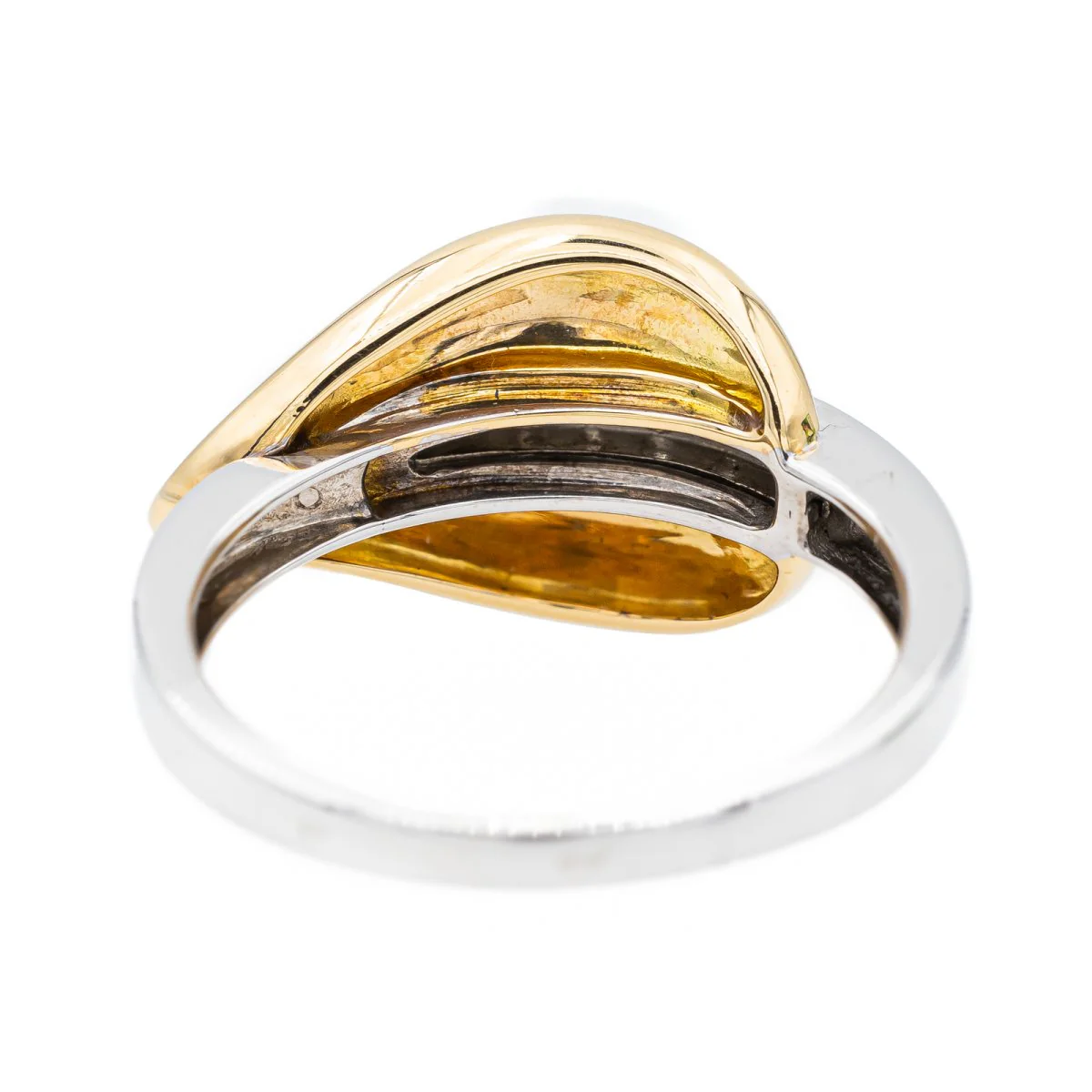 Bague en or jaune, or blanc et diamants - Image 5