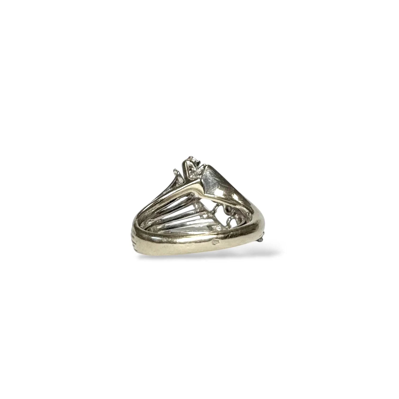 Bague Jonc en or blanc et diamants - Image 4