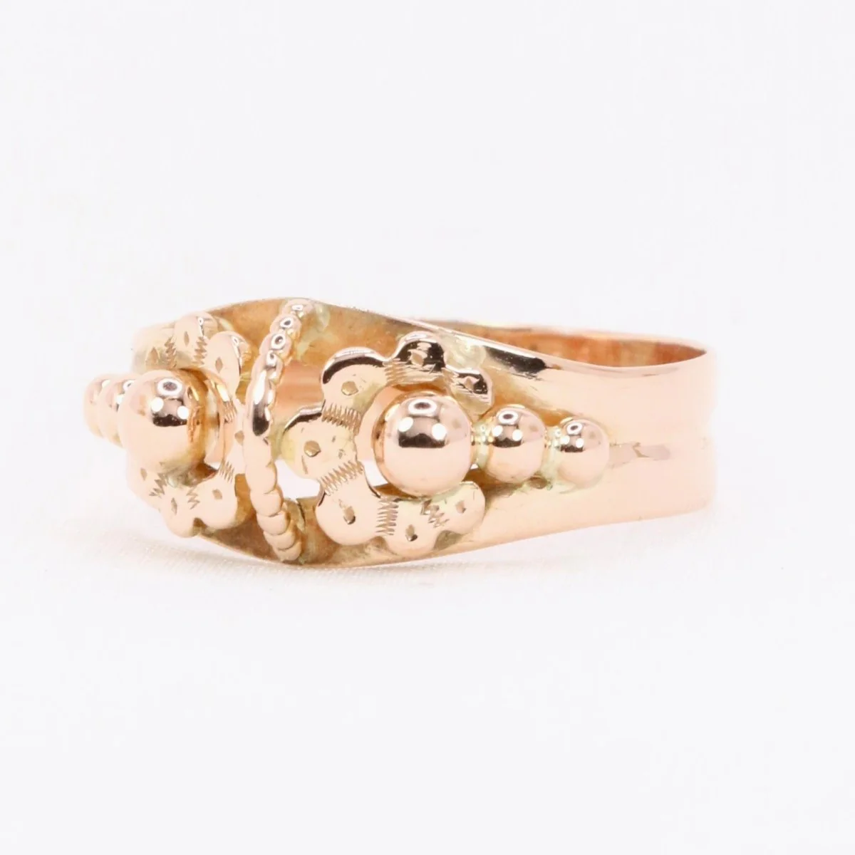 Bague "Fleur" Art Nouveau en or rose - Image 3