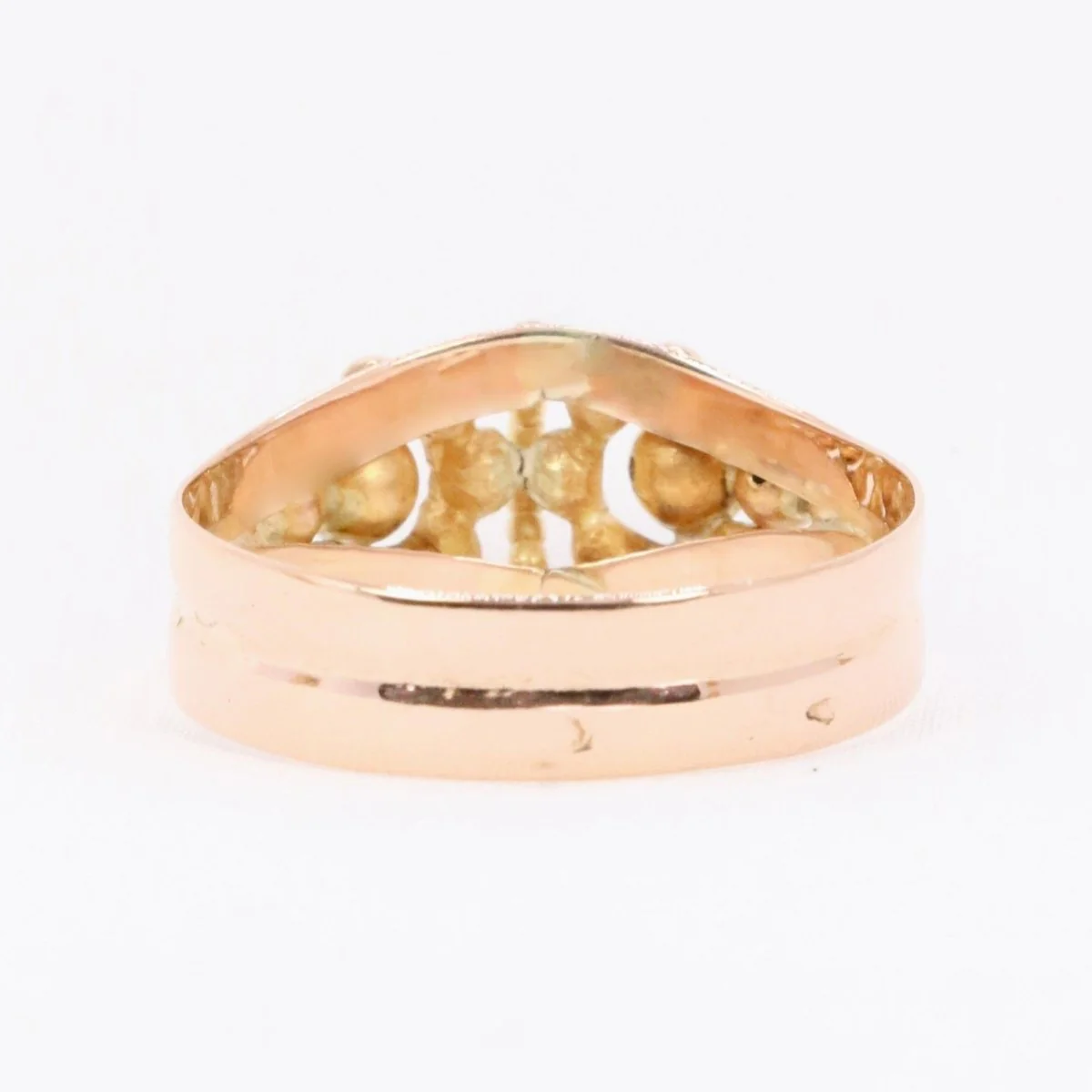 Bague "Fleur" Art Nouveau en or rose - Image 5