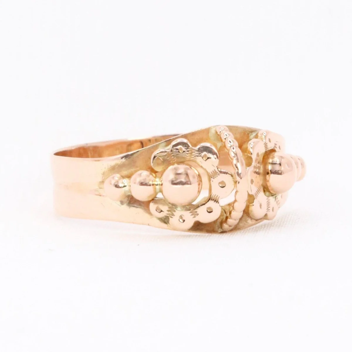 Bague "Fleur" Art Nouveau en or rose - Image 6
