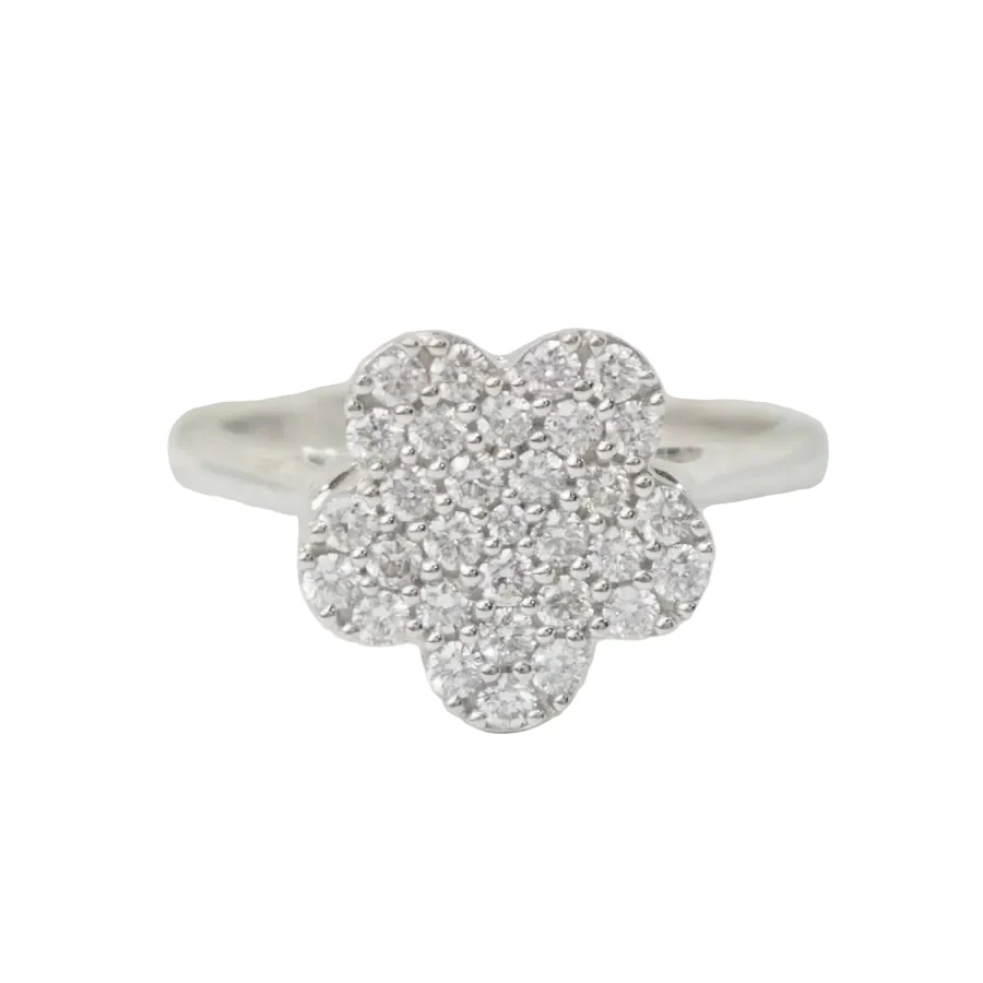 Bague Marguerite en or blanc et diamants