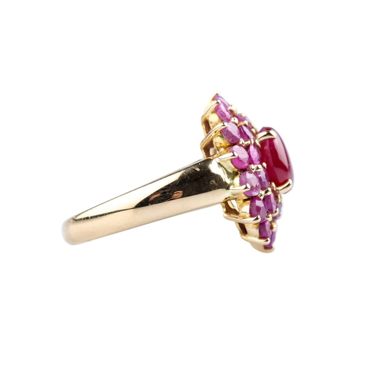 Bague Entourage en or jaune et rubis - Image 4