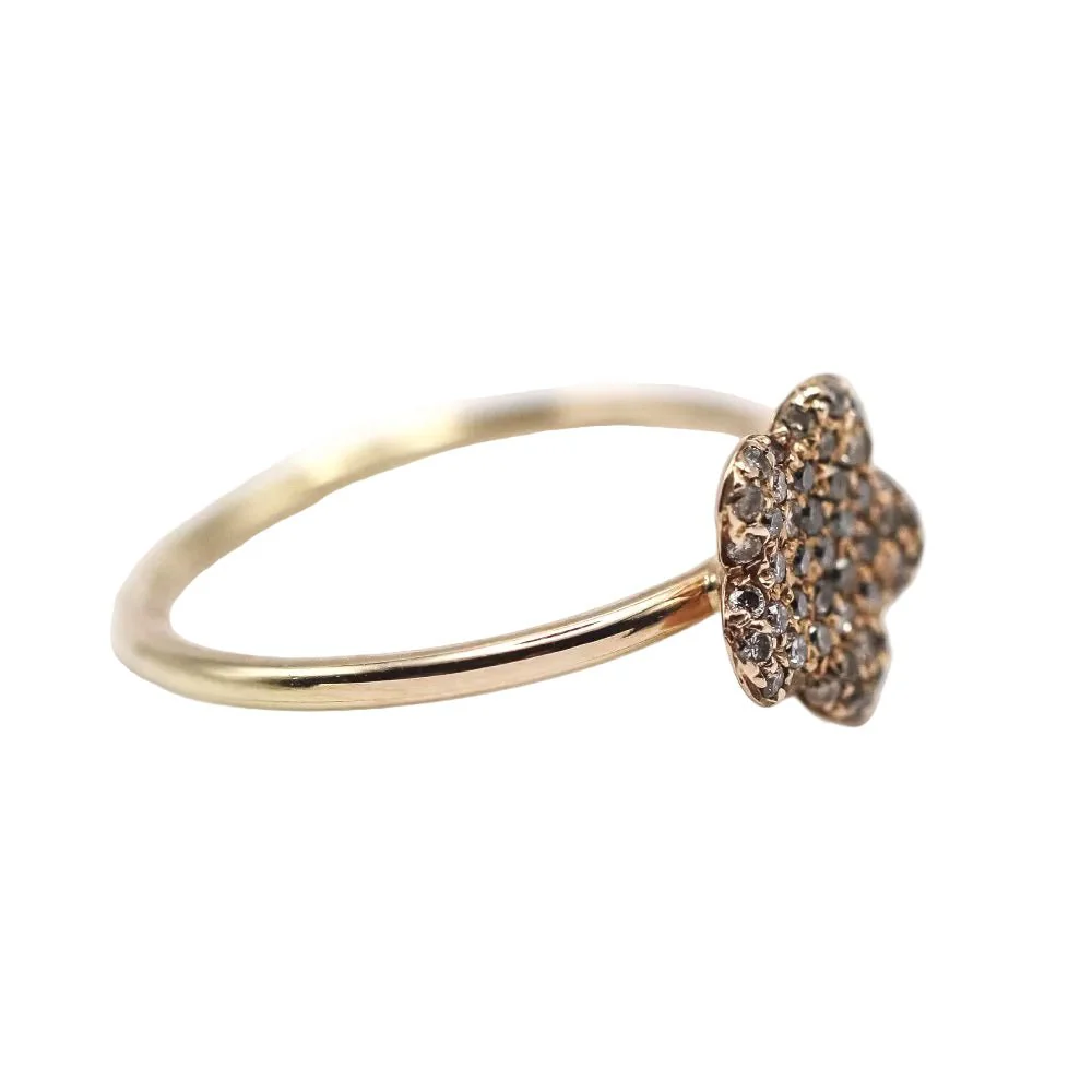 Bague en or rose et diamants - Image 4