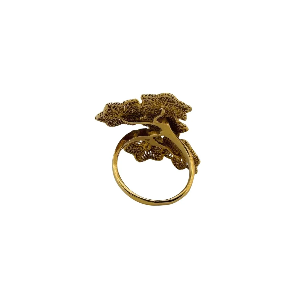 Bague Fleurs en or jaune - Image 5