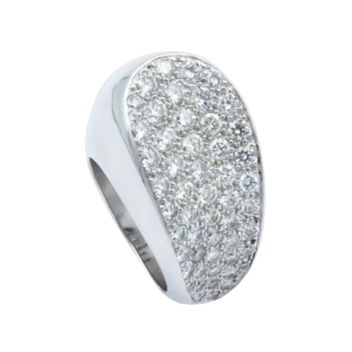 Bague Pavée FRED "Candy" en or gris et diamants