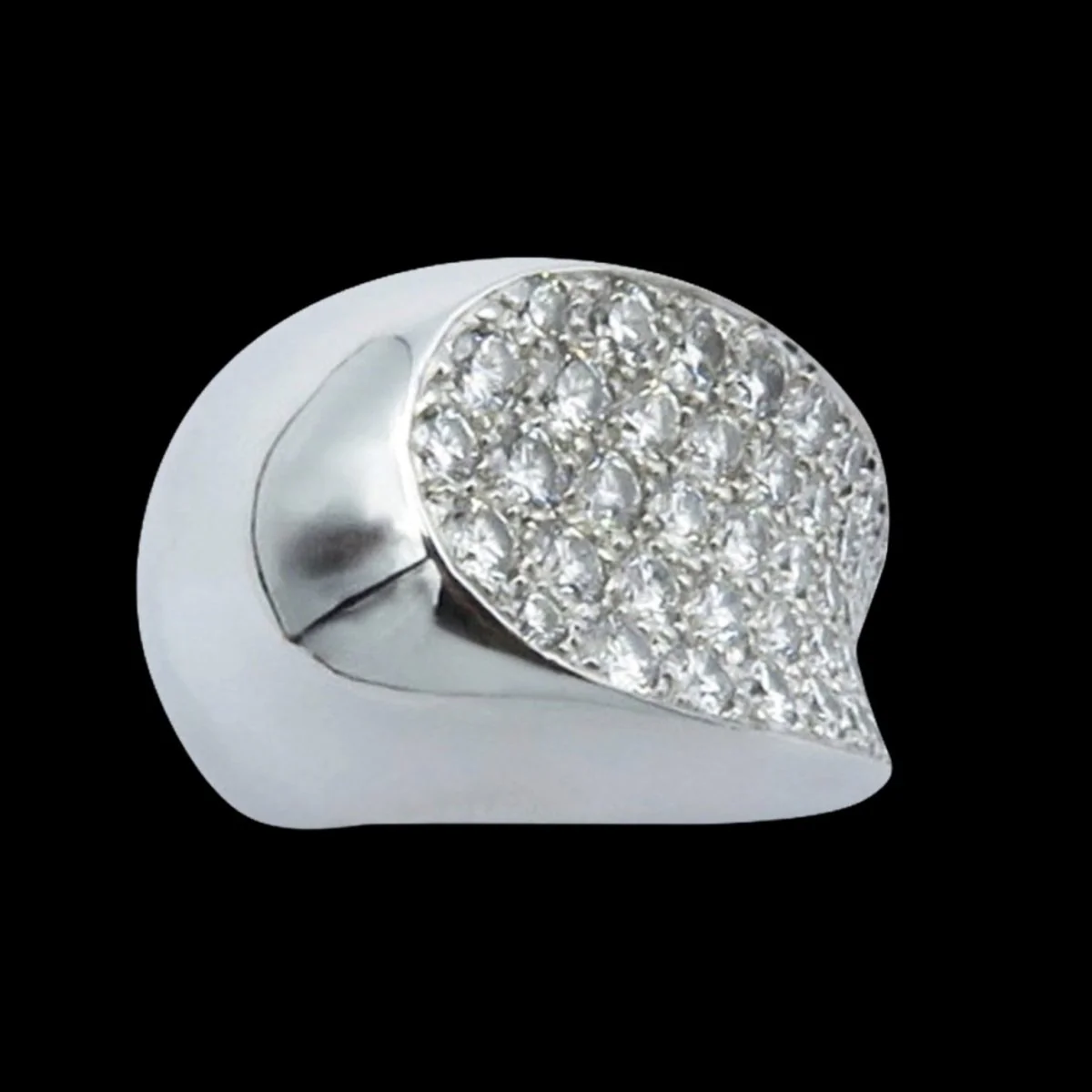 Bague Pavée FRED "Candy" en or gris et diamants - Image 6