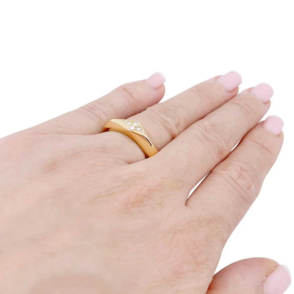 Bague Fred "Cut" or jaune, diamants. - Image 5