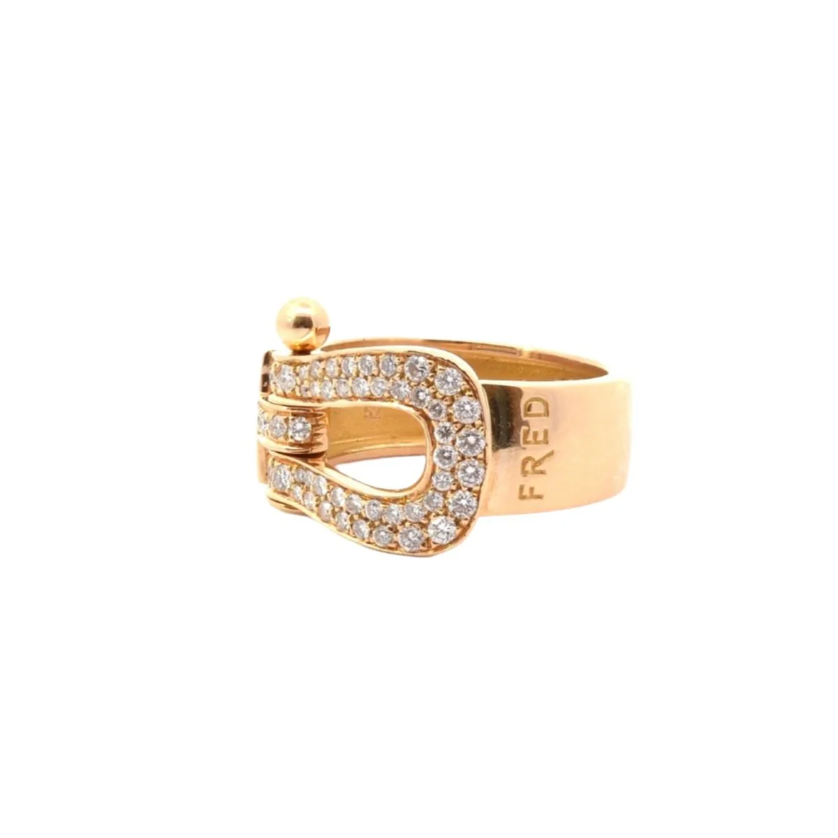Bague FRED en or jaune et diamants - Image 2