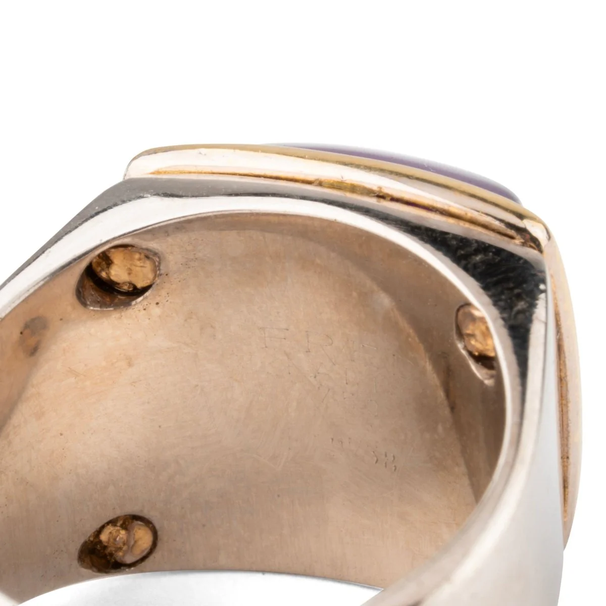 Bague FRED "Pain de sucre" en or jaune, or blanc et améthyste - Image 5