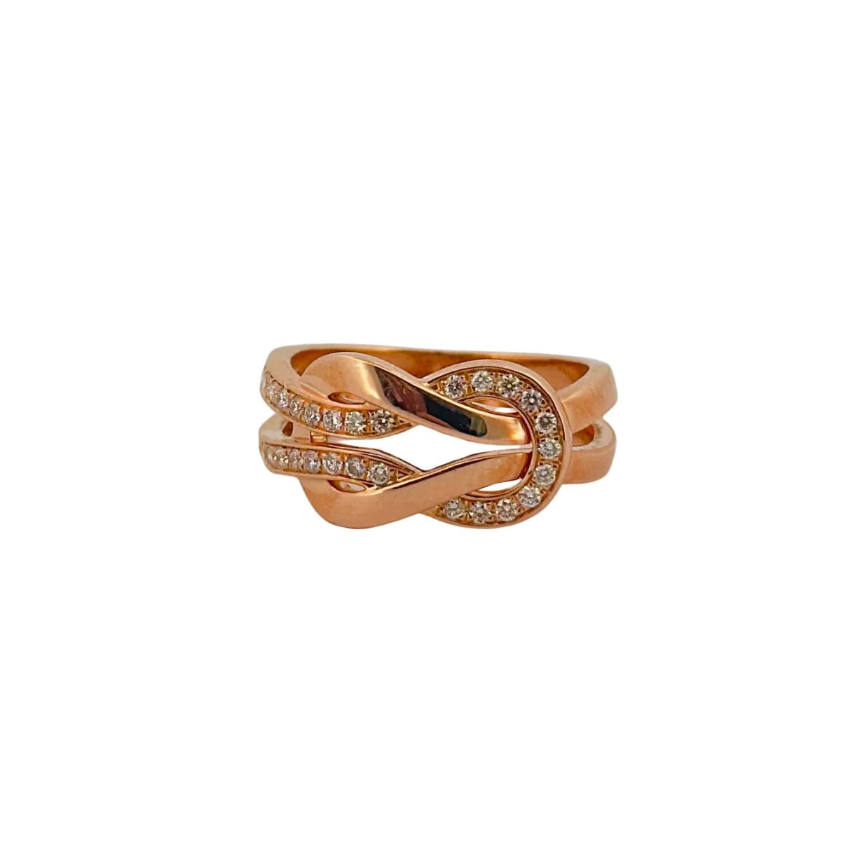 Bague FRED en or rose et diamants