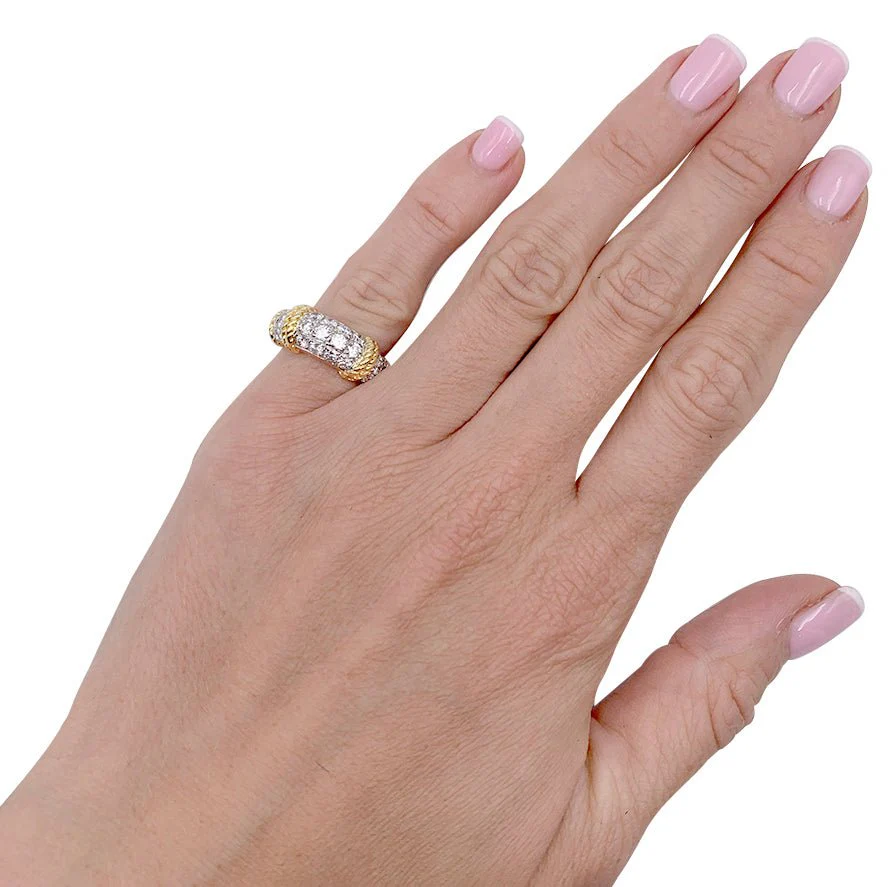 Bague Fred, "Isaure", or jaune, platine, diamants - Image 10