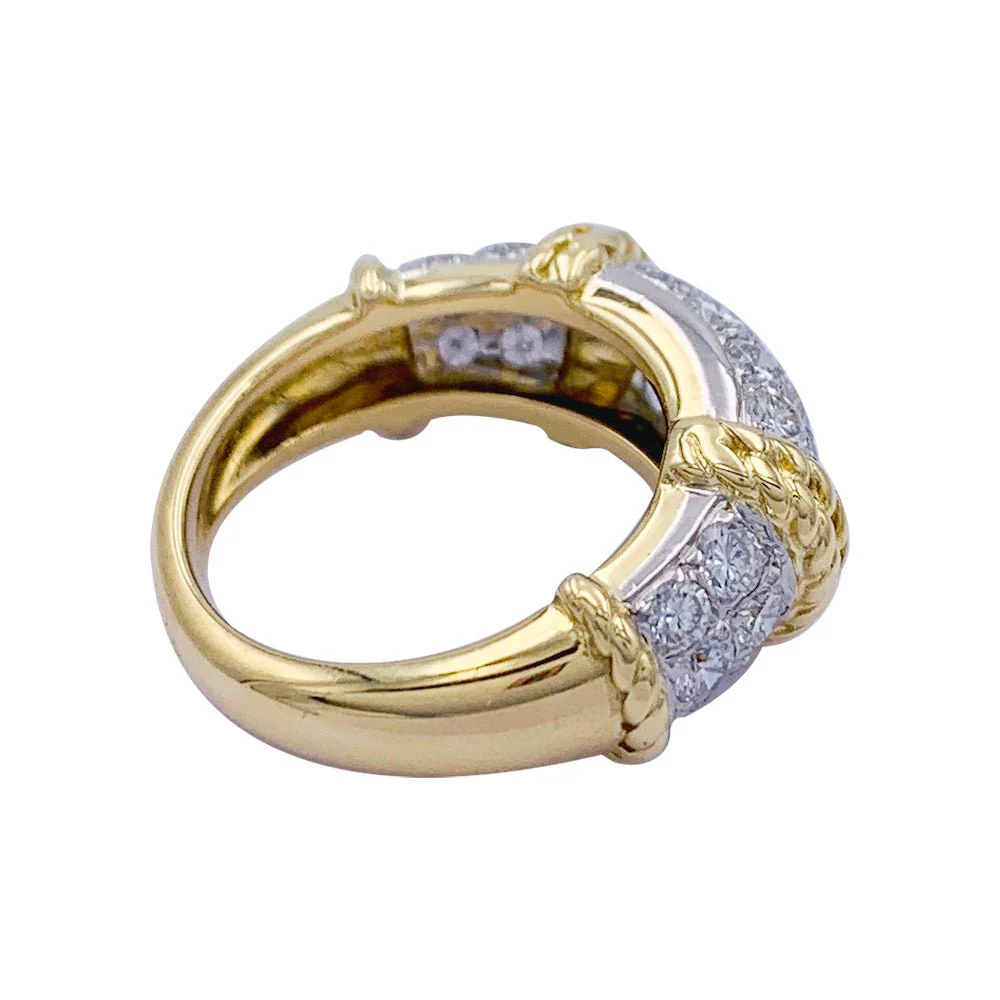 Bague Fred, "Isaure", or jaune, platine, diamants - Image 3