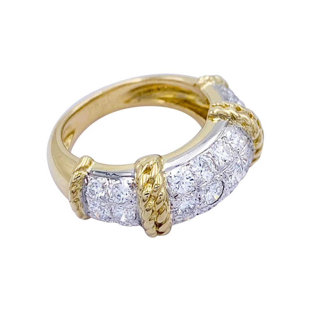 Bague Fred, "Isaure", or jaune, platine, diamants - Image 5