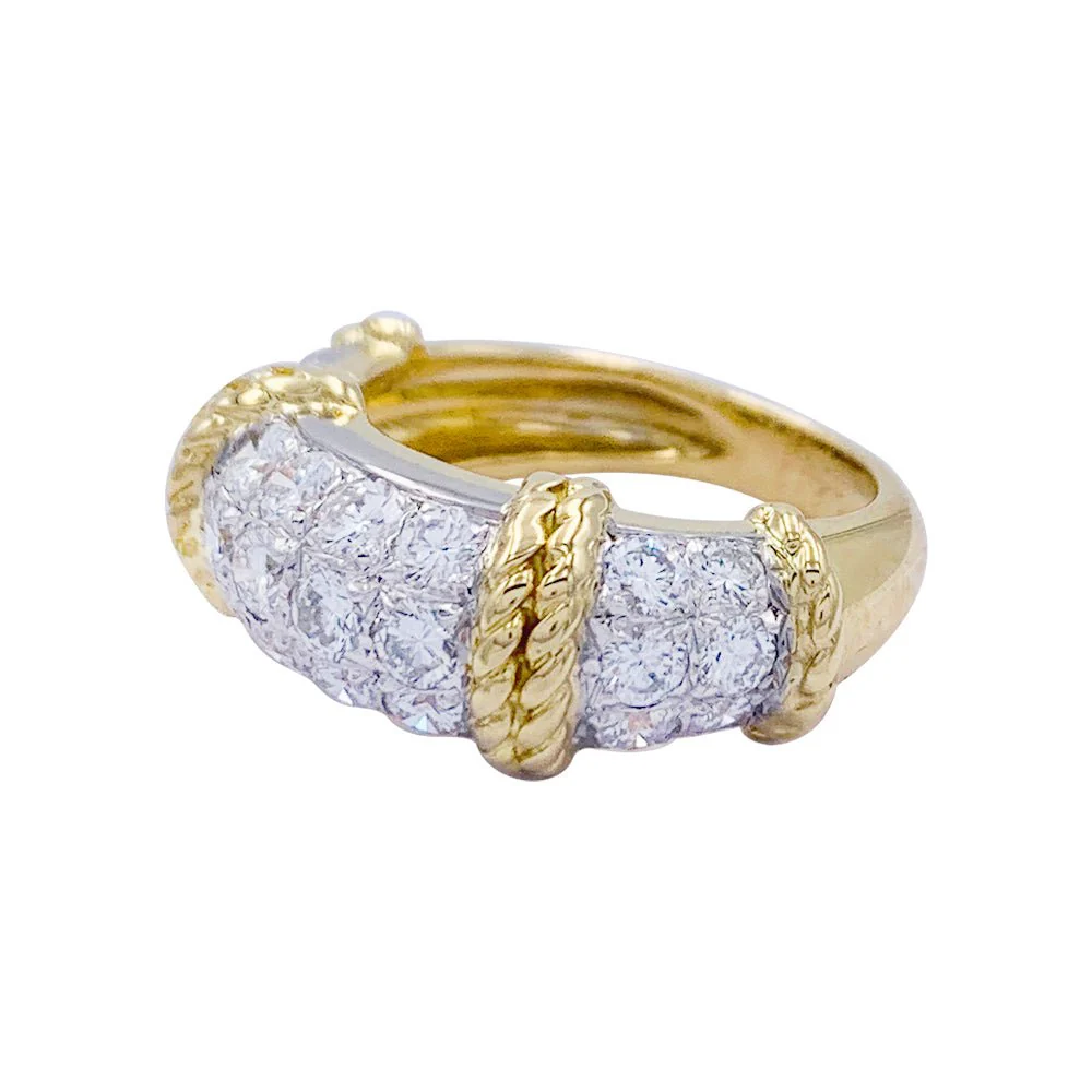 Bague Fred, "Isaure", or jaune, platine, diamants - Image 6
